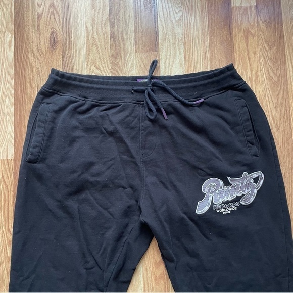🥒 Runtz Records Worldwide 2020 Sweatpant Joggers Black Plus Big & Tall 3XL - Picture 4 of 11
